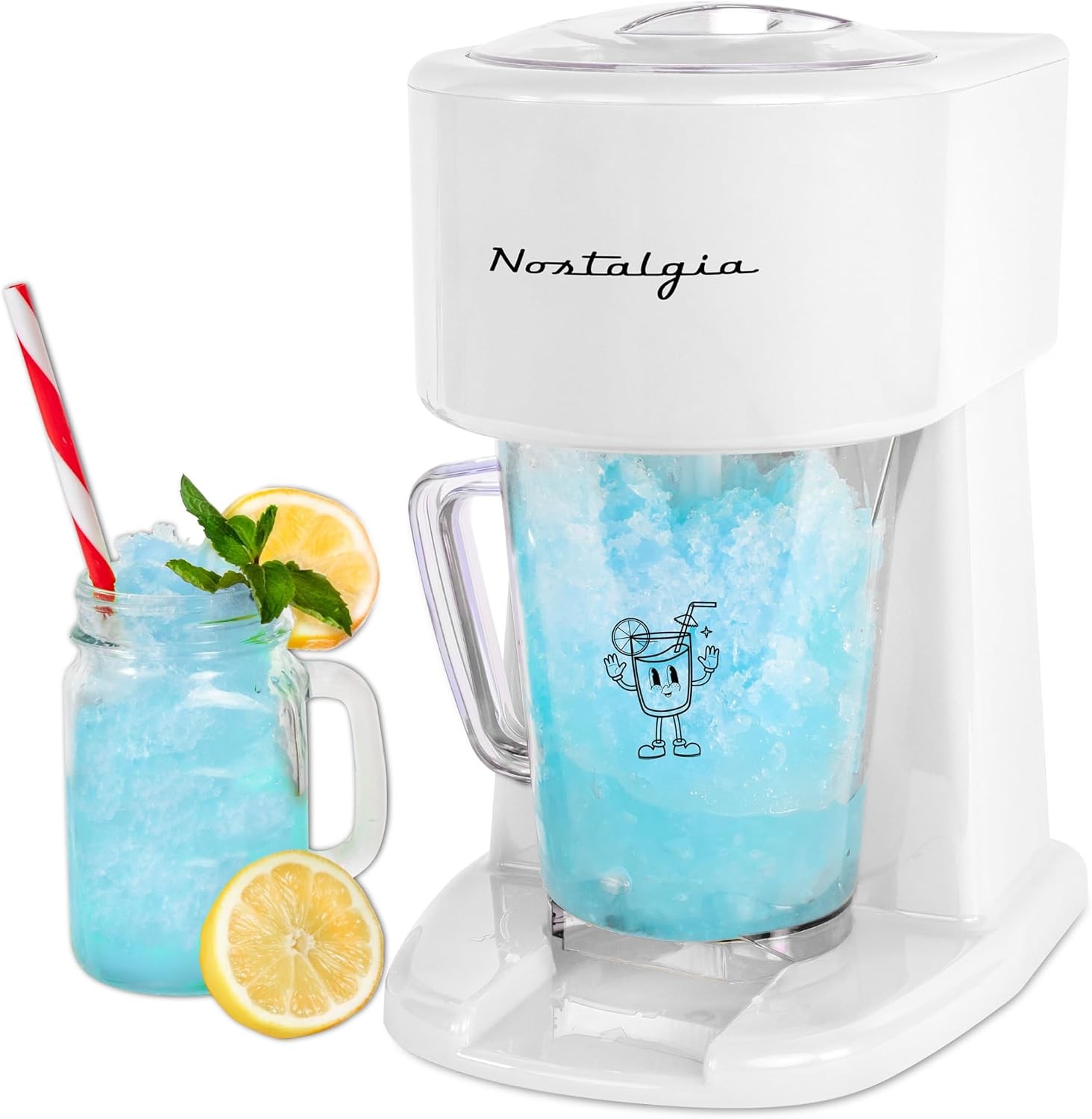 Retro 40-Ounce Frozen Beverage Station Slushie Machine & Ice Shaver W/ Automatic