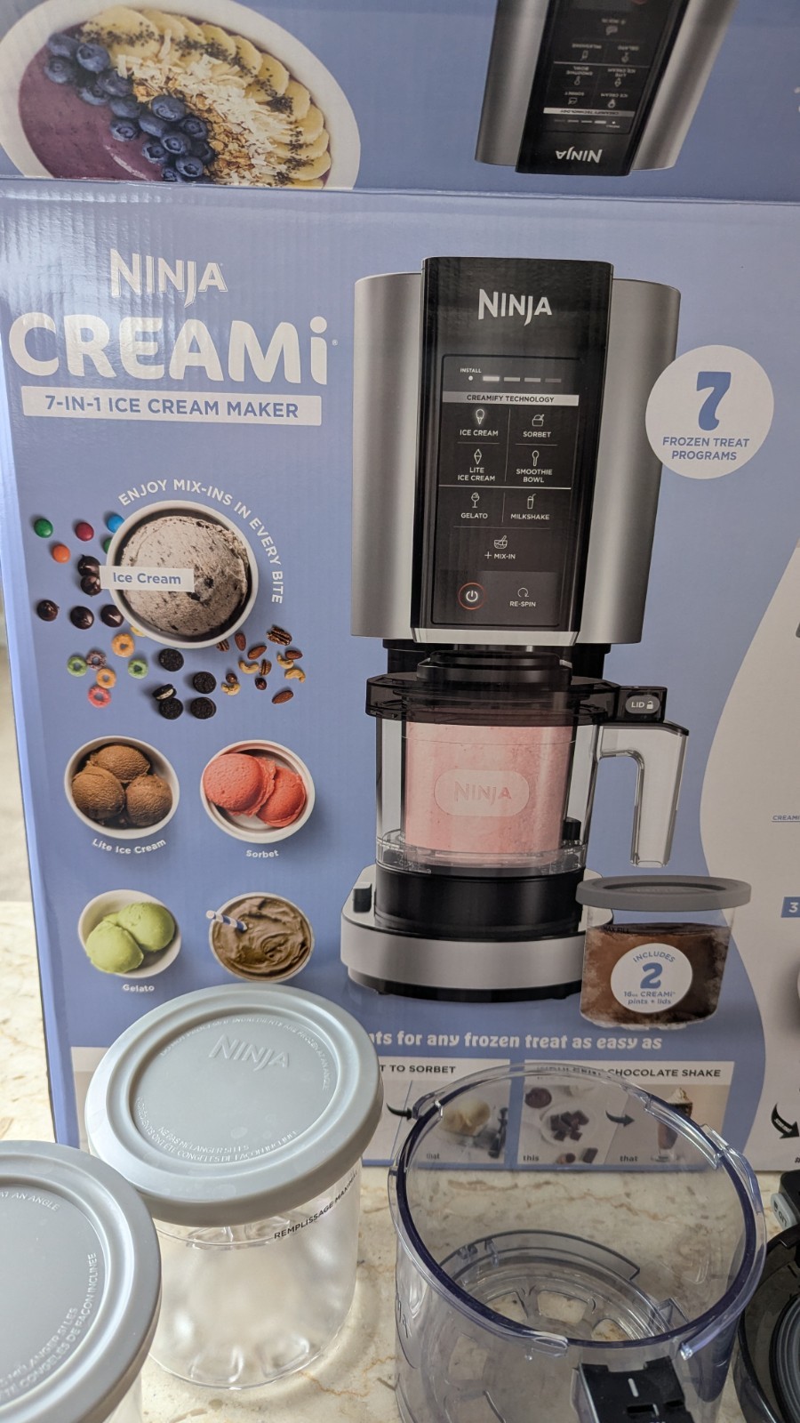 Ninja CREAMi NC301 7-in-1 Electric Ice Cream Maker, ORIGINAL BOX