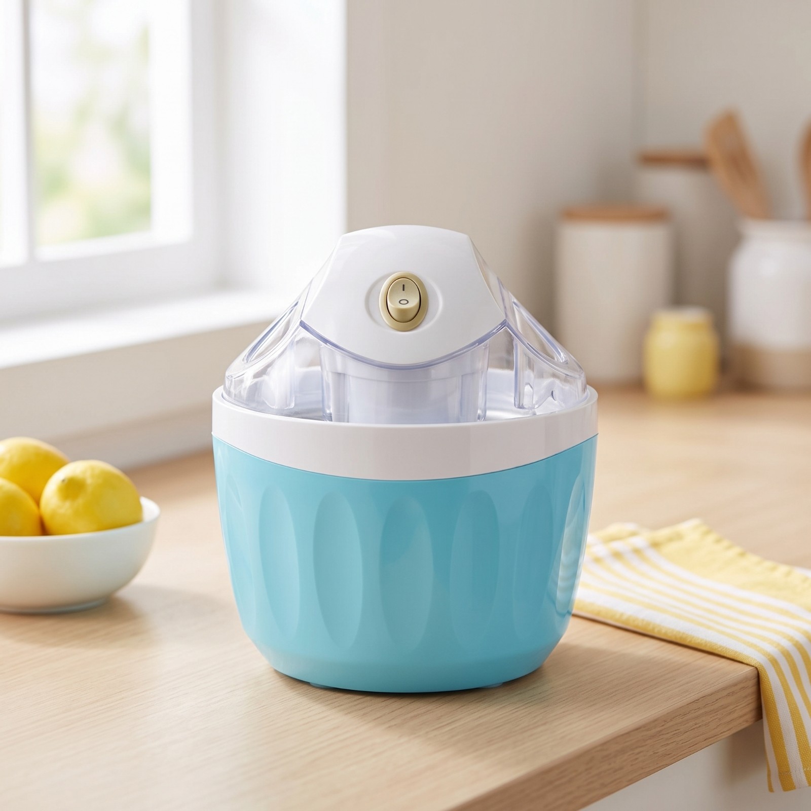 Ice Cream Maker Mini Ice Cream Machine One-Button for Home