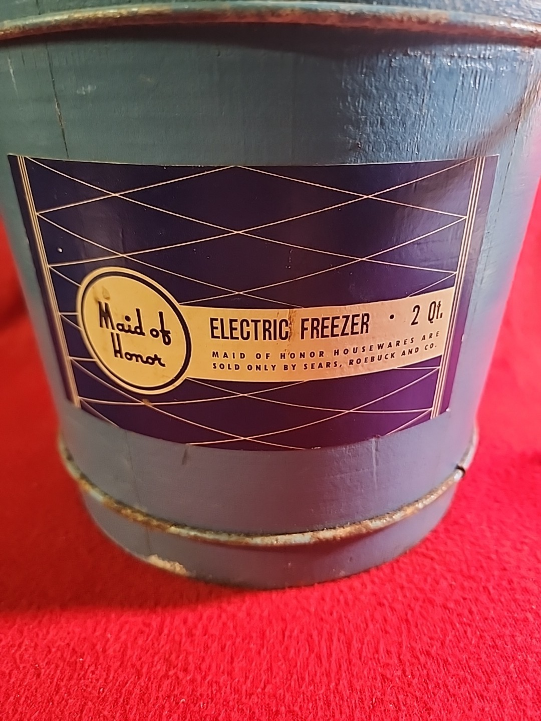 Sears And Roebuck Maid Of Honor Electric Freezer Ice Cream Maker. Works Well.