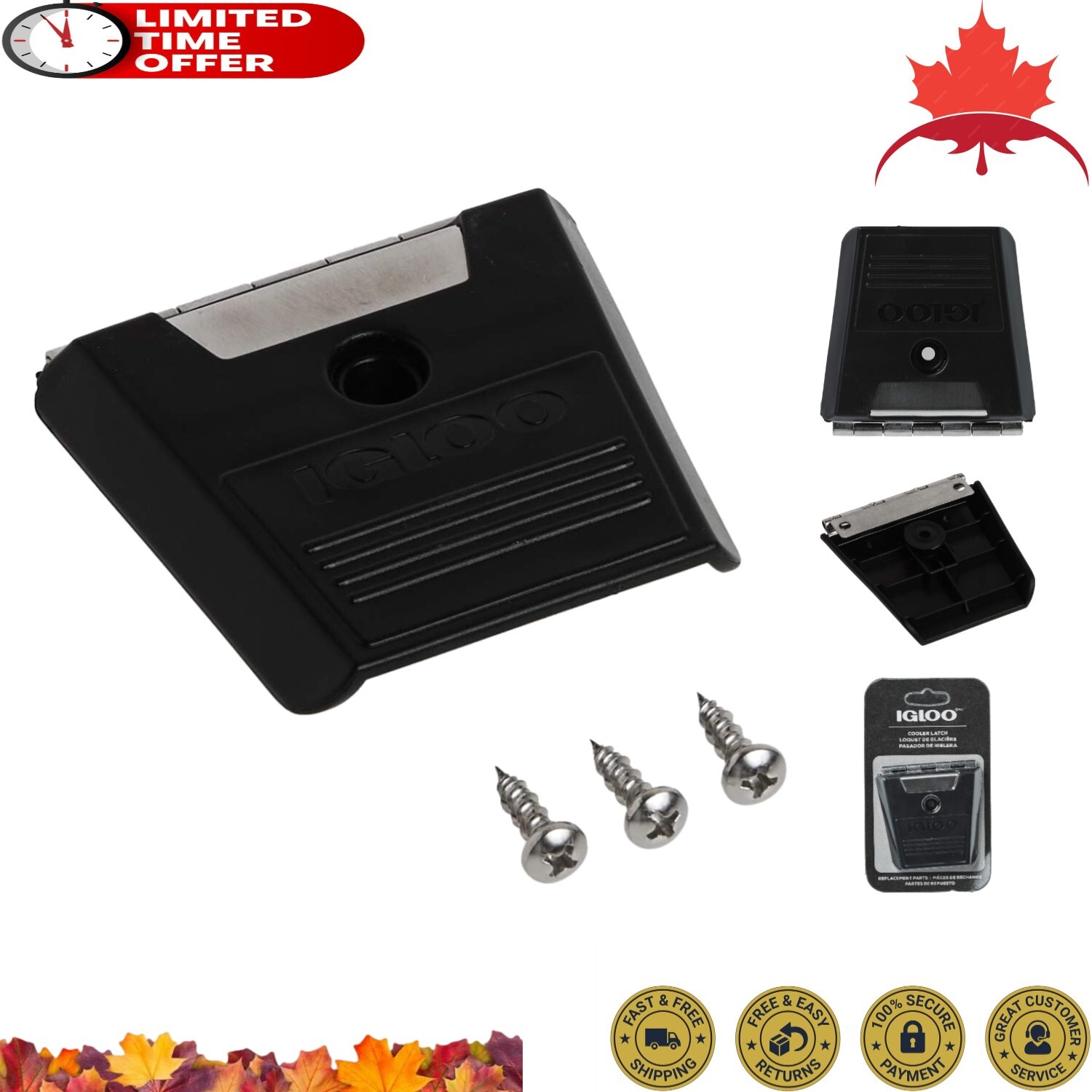Universal Black/Silver Latch – Fits Glide Elite & All Coolers with Latches