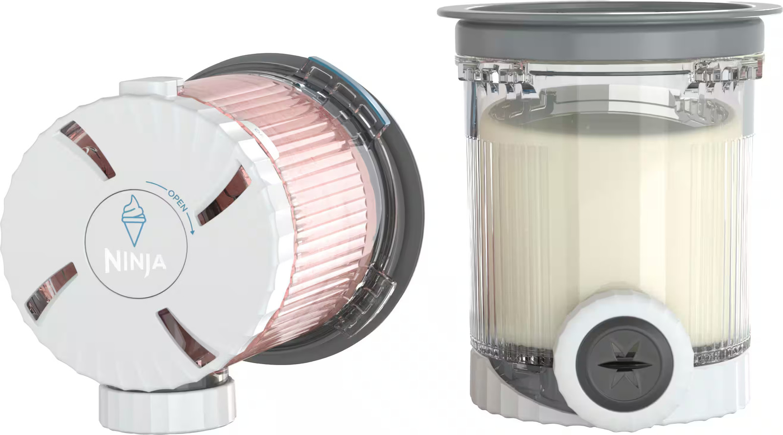 Ninja – Swirl by CREAMi Pints and Lids, 2 Pack – Grey Lids