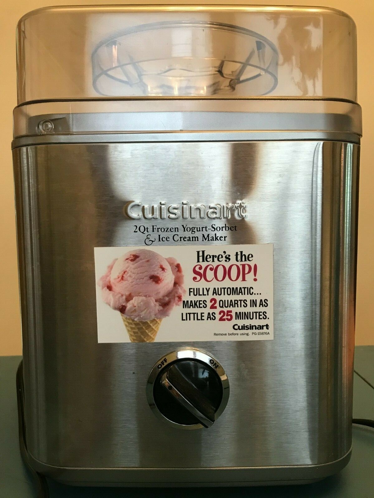 Cuisinart Pure Indulgence 2-Quart Frozen Yogurt Sorbet and Ice Cream Maker