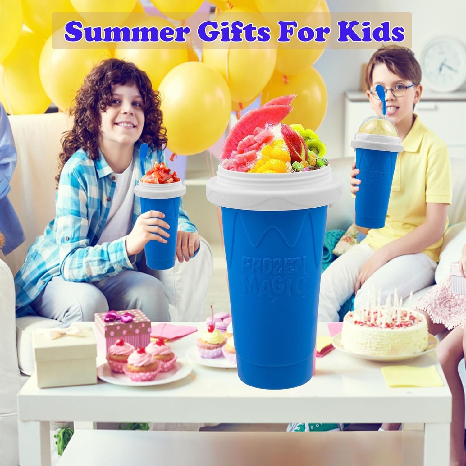 Slushy Maker Cup Milk Cola Juice Squeeze Cup Magic Quick Freeze Cup Cooling Cup