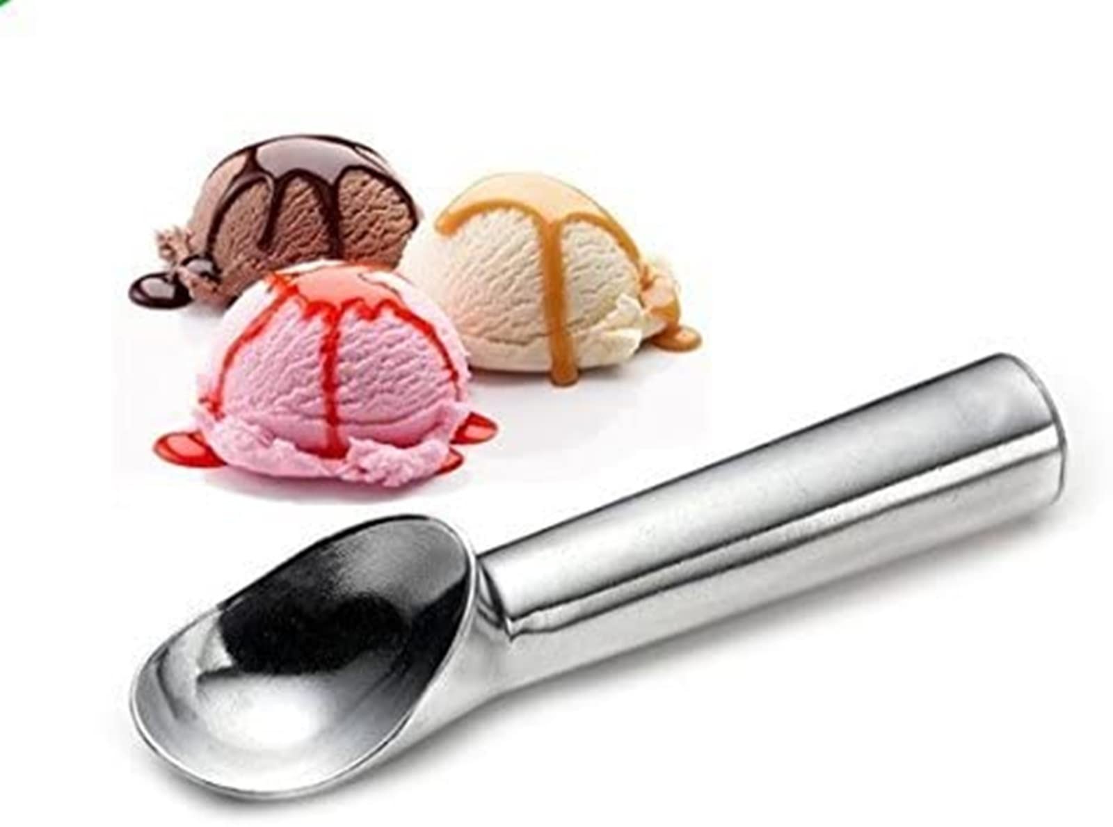 Zittop Ice Cream Scoop with Modern Heat-Conducting Aluminum Ergonomic Silver