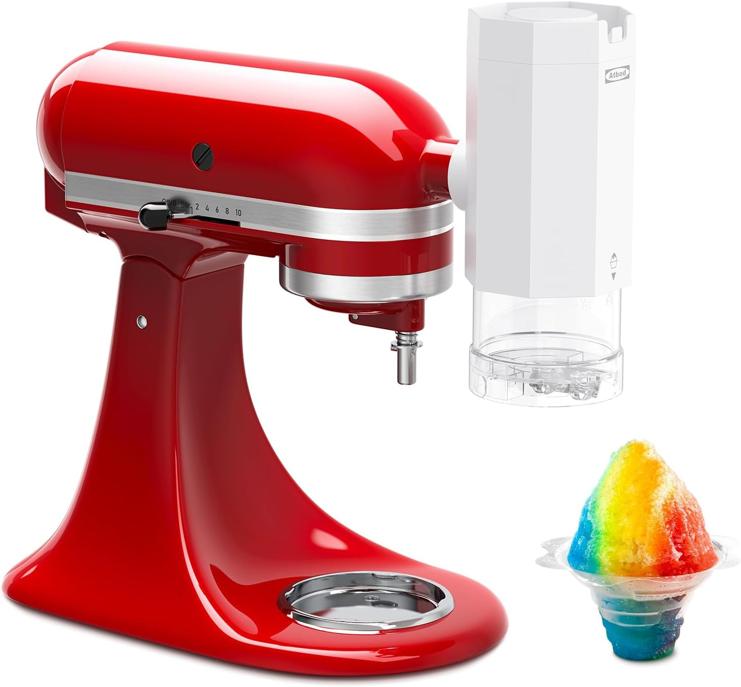 2 in 1 Ice Cream Maker and Shaved Ice Attachment for Kitchenaid Stand Mixers, 2