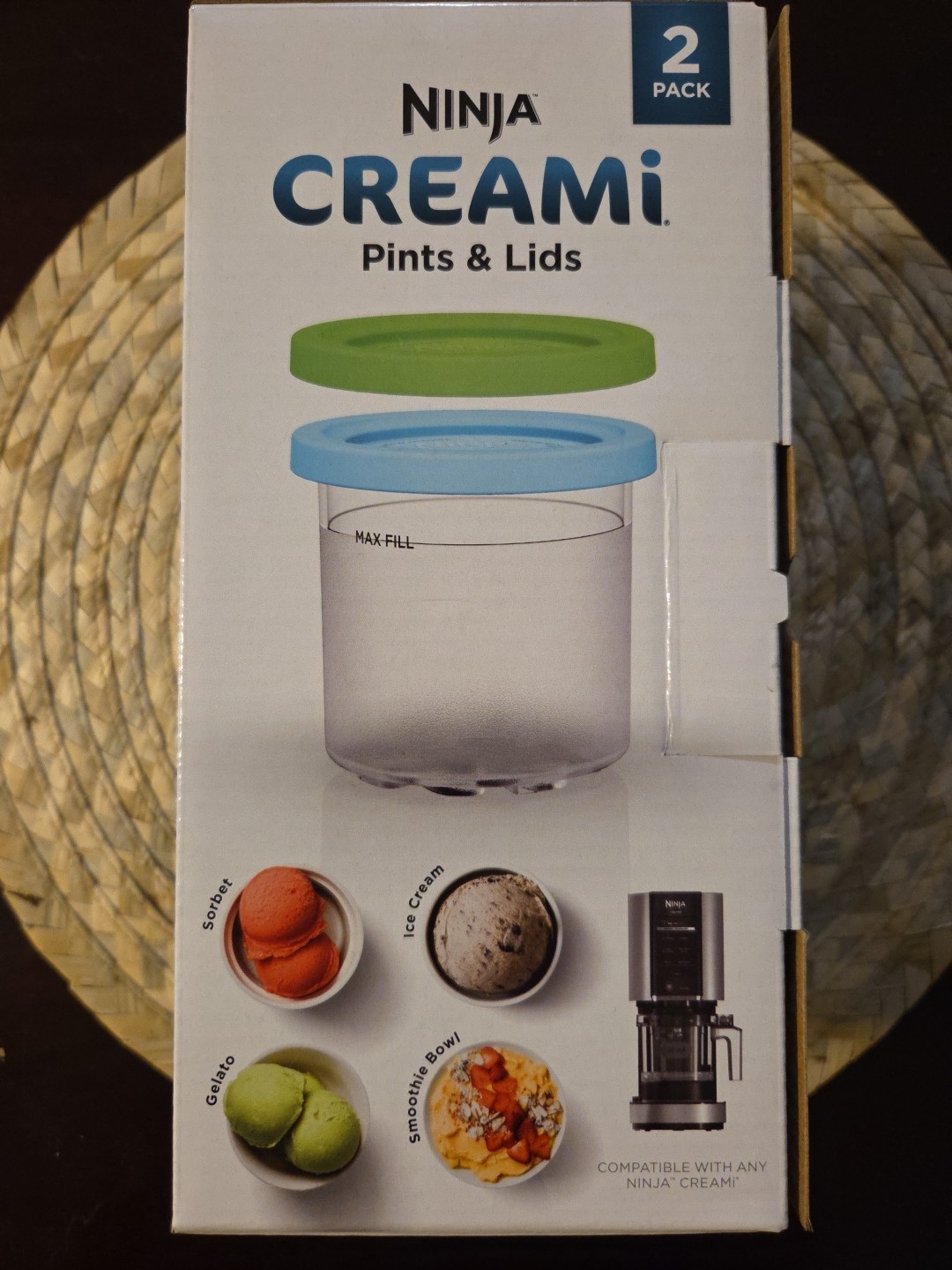 Ninja Creami Pints and Lids- 2 Pack Ninja Creami Containers New In Box