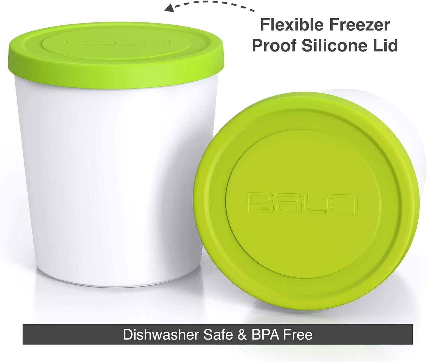 Leak-Resistant 2-Pack Ice Cream Tubs – Each 1 Quart, Perfect for Freezer Storage