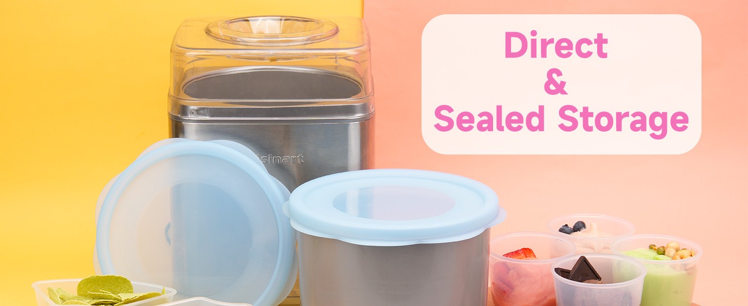 Silicone Lids for Cuisinart 1-1/2-Quart Freezer Bowl, 2 Pack Reusable Covers for
