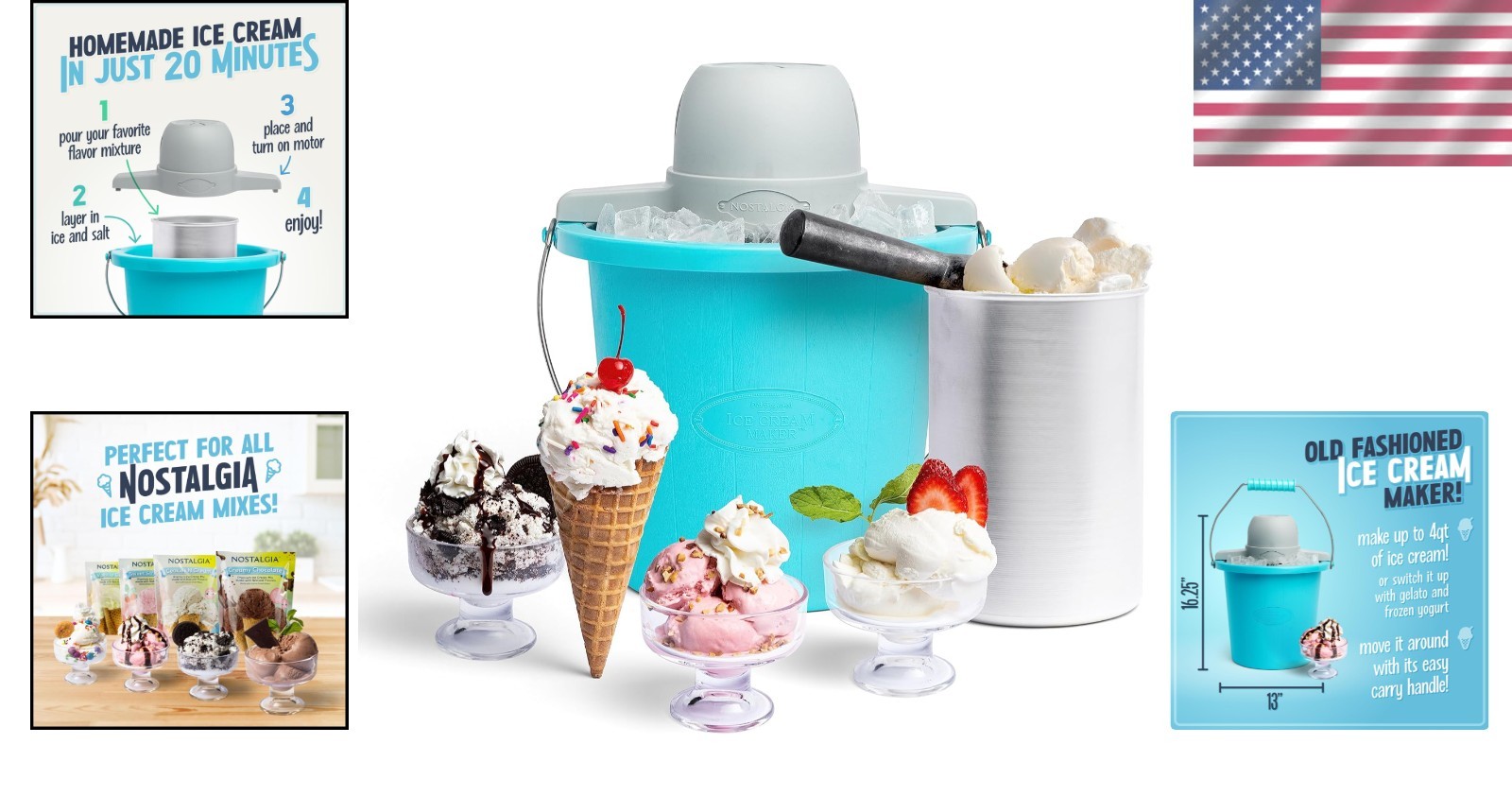 Portable Ice Cream Maker – Homemade Gelato & Yogurt