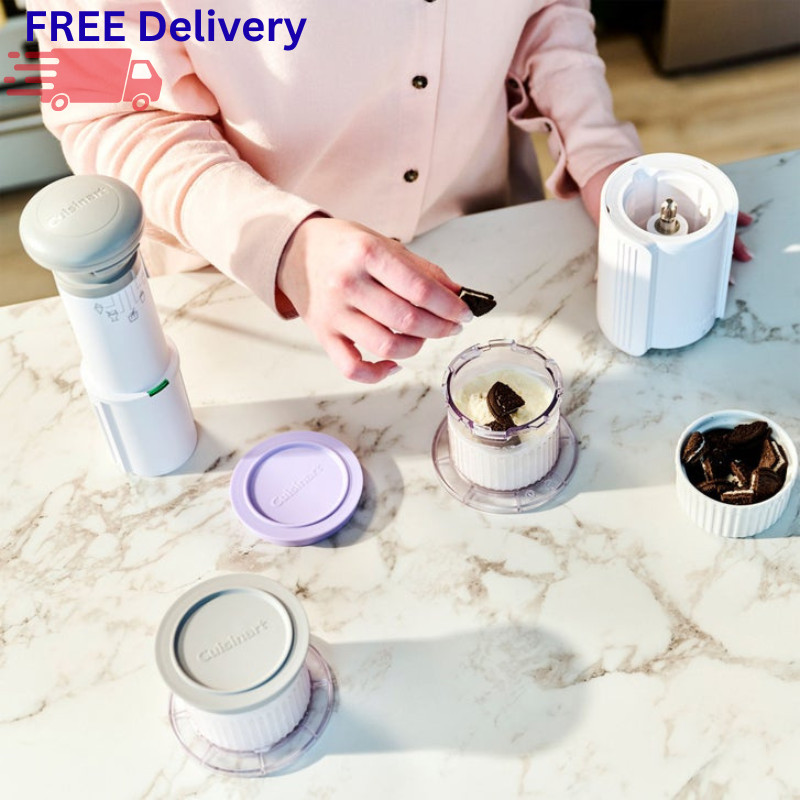Fast Freeze Ice Cream Maker Frozen Treat Machine Slushy Sorbet 4 Cups 1/2 Pint