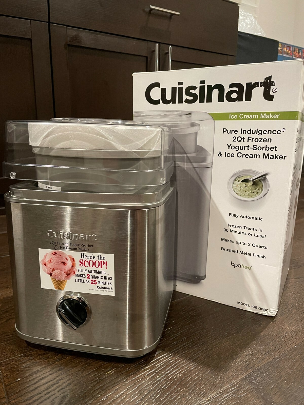 Cuisinart ICE-30BCFR 2 QT Ice Cream Maker – Silver – with bonus replacement bowl