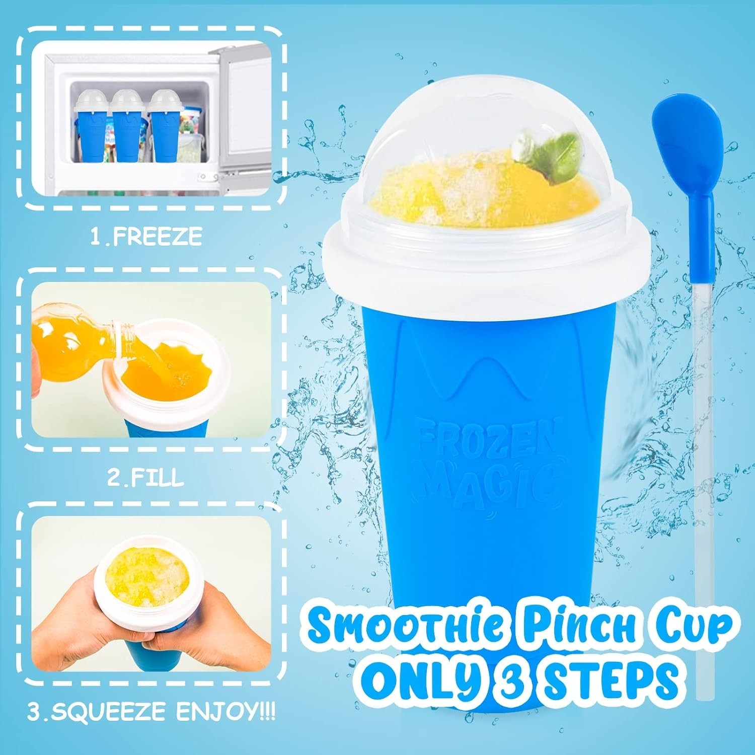 Slushie Maker Cup – Portable Frozen Drink Maker for Juice, Milkshake, Ice Cream