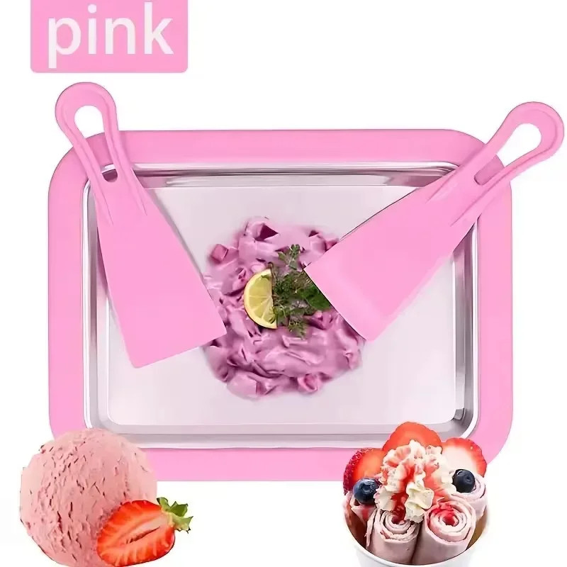 Ice Cream Roll Maker Portable Interactive 304 Stainless Steel DIY Sweet Spot Pan