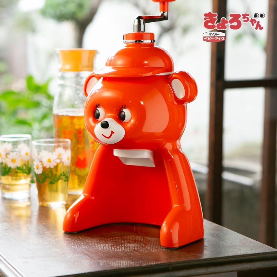 TIGER Kyorochan ABF-G100DK Ice Shaver Shaved Ice Maker Orange Cup Included
