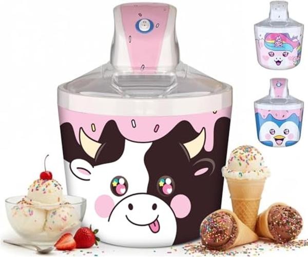Electric Ice Cream Maker Machine for Kids – Countertop Soft Serve | A fun Cow