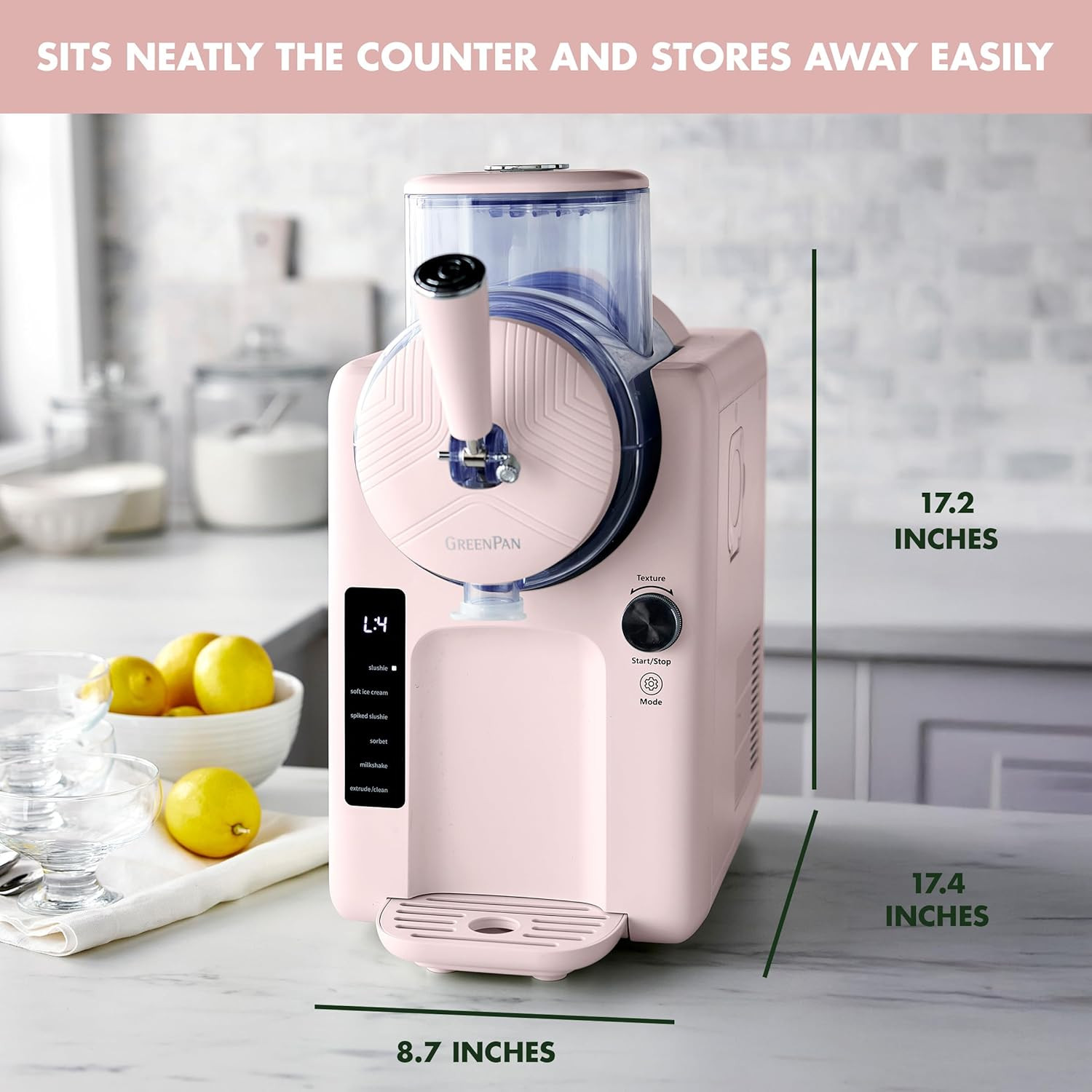 Frost Ice Cream & Slushie Maker – 6 Modes, Ready in 15 Mins, Family Size, Pink