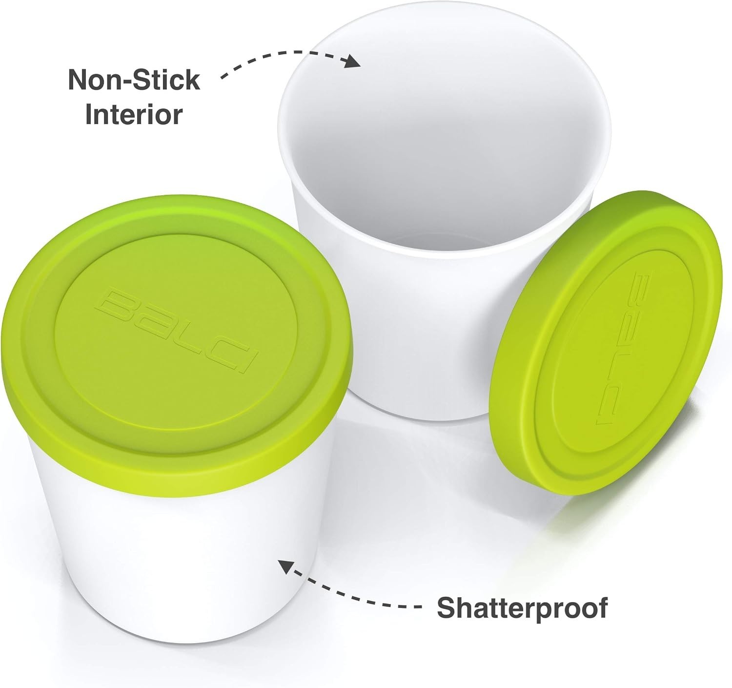 Leak-Resistant 2-Pack Ice Cream Tubs – Each 1 Quart, Perfect for Freezer Storage