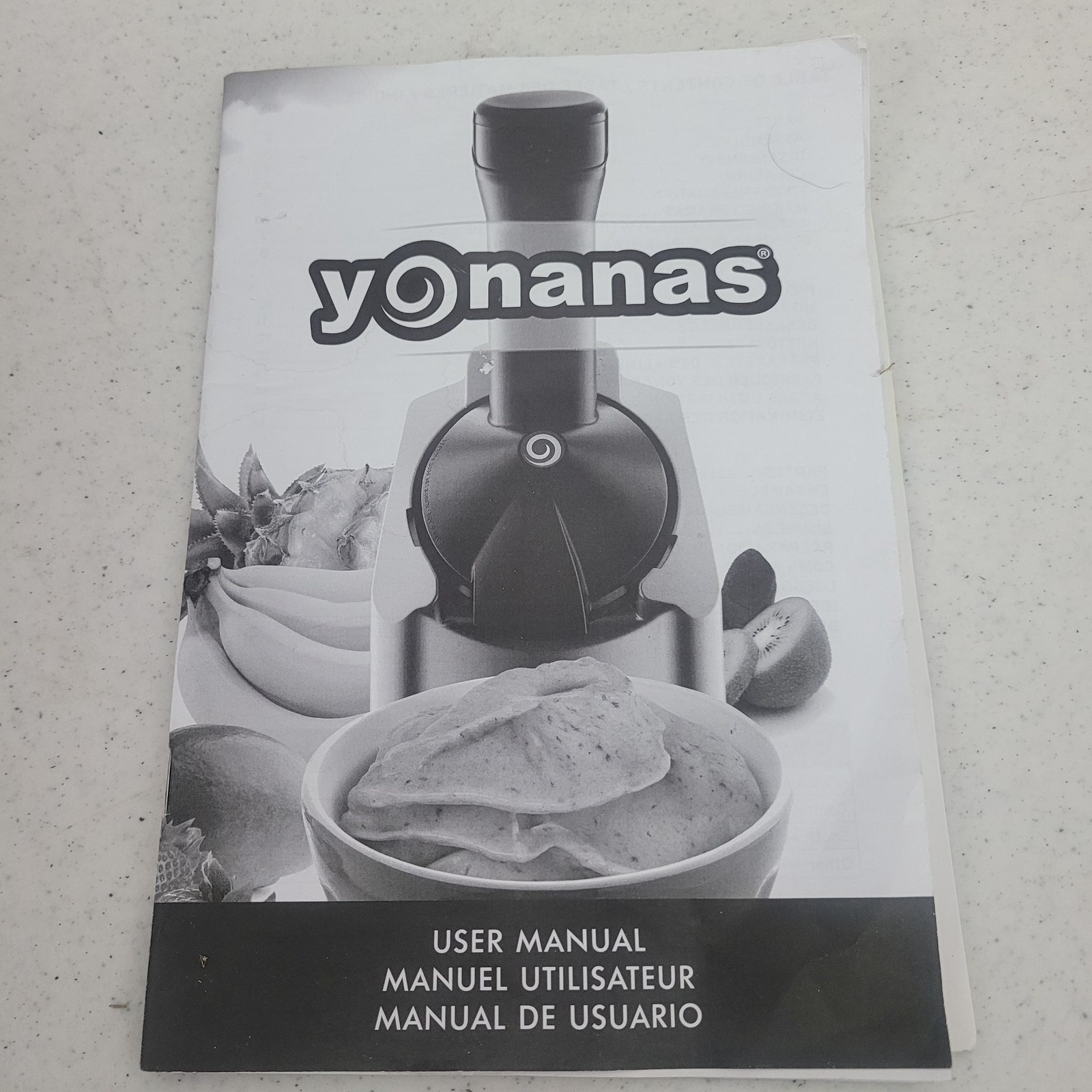 Yonananas 1700 Frozen Fruit Dessert Maker Ice Cream Machine Owners Manual