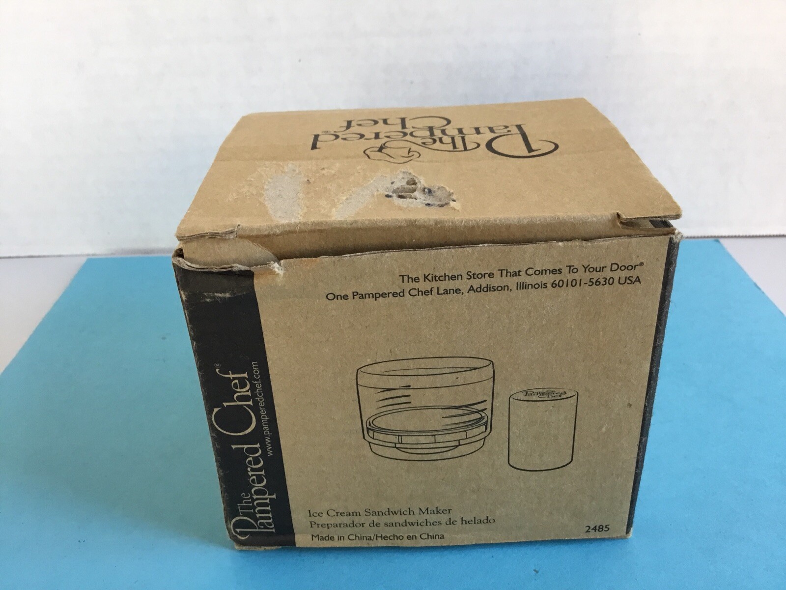 NEW Pampered Chef # 2485 Ice Cream Sandwich Maker with Box & instructions