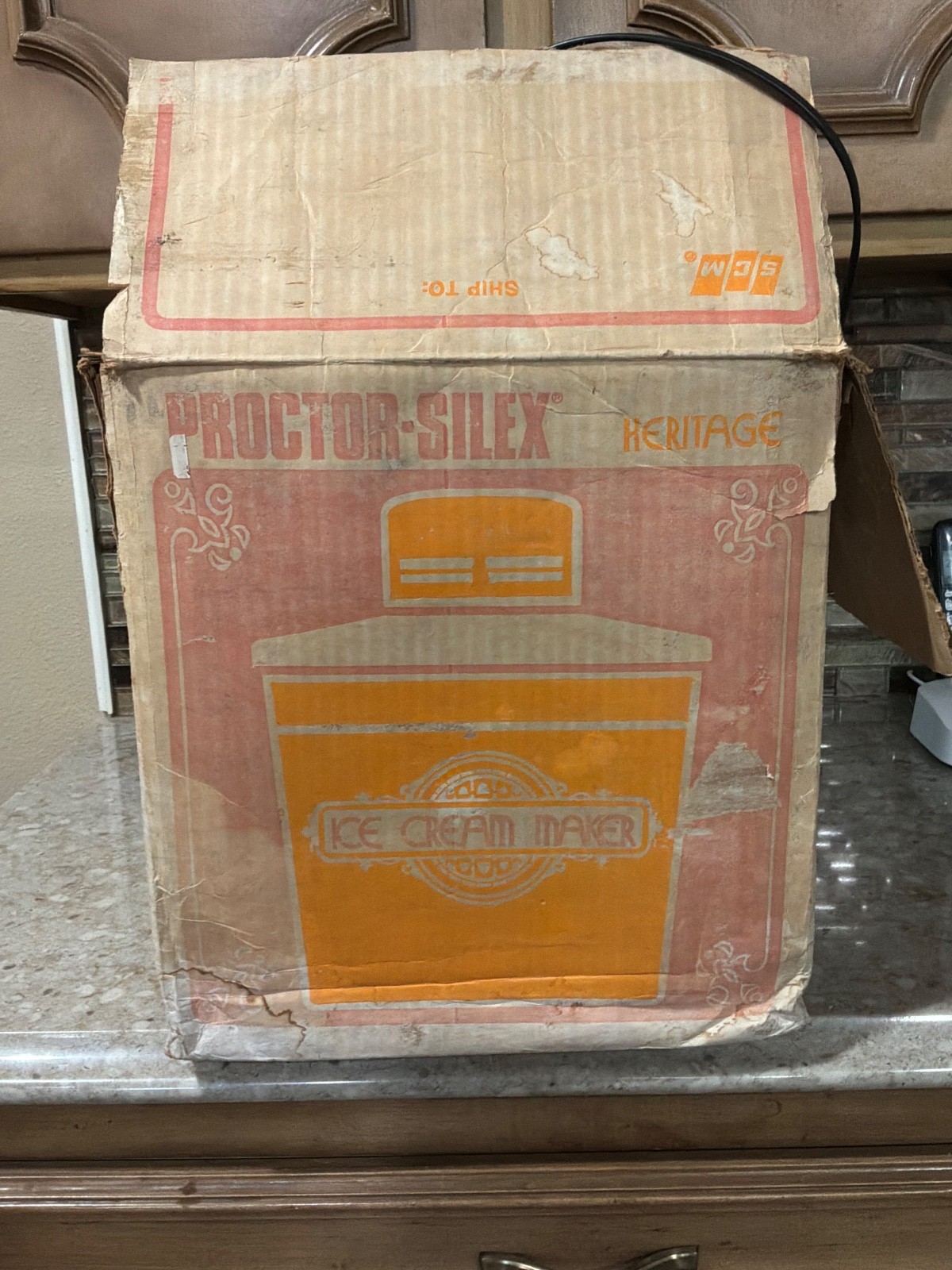Vintage Proctor Silex American Eagle ICE CREAM FREEZER in Original Box w Recipes