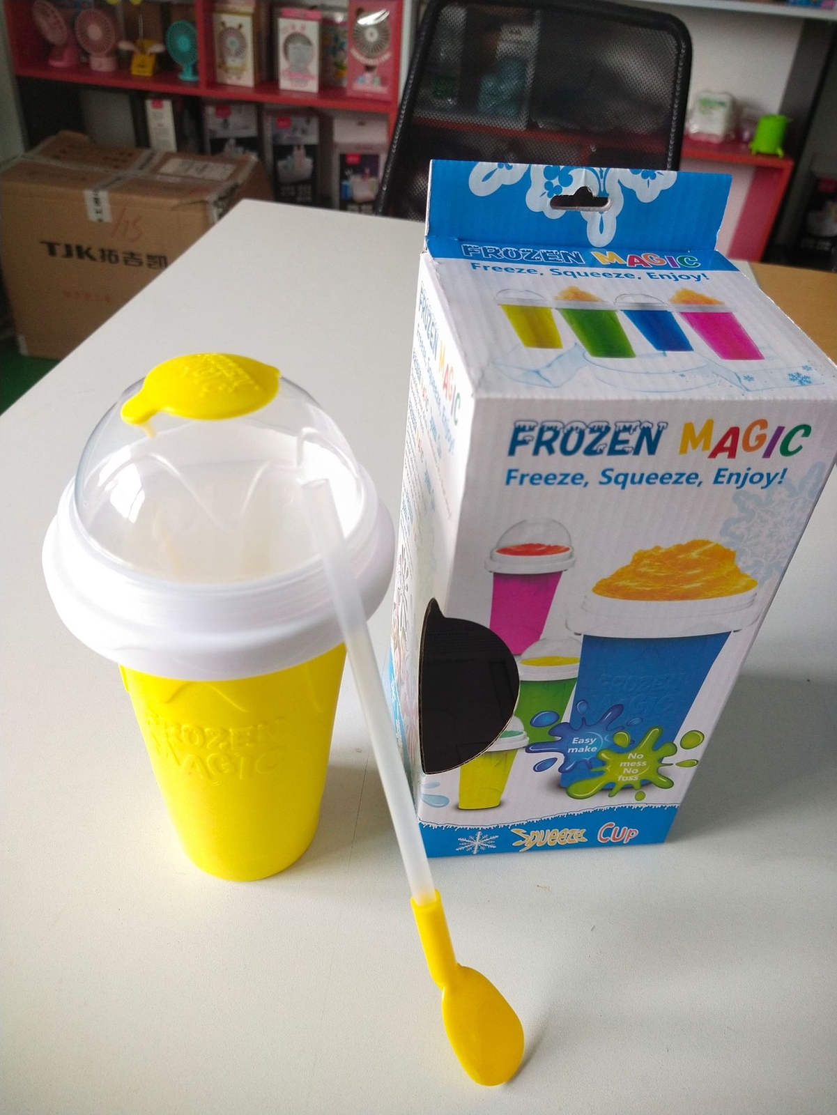 One Pinch Into An Slushy Cup, Shake The Smoothie Cup, And The Second Fast Coolin