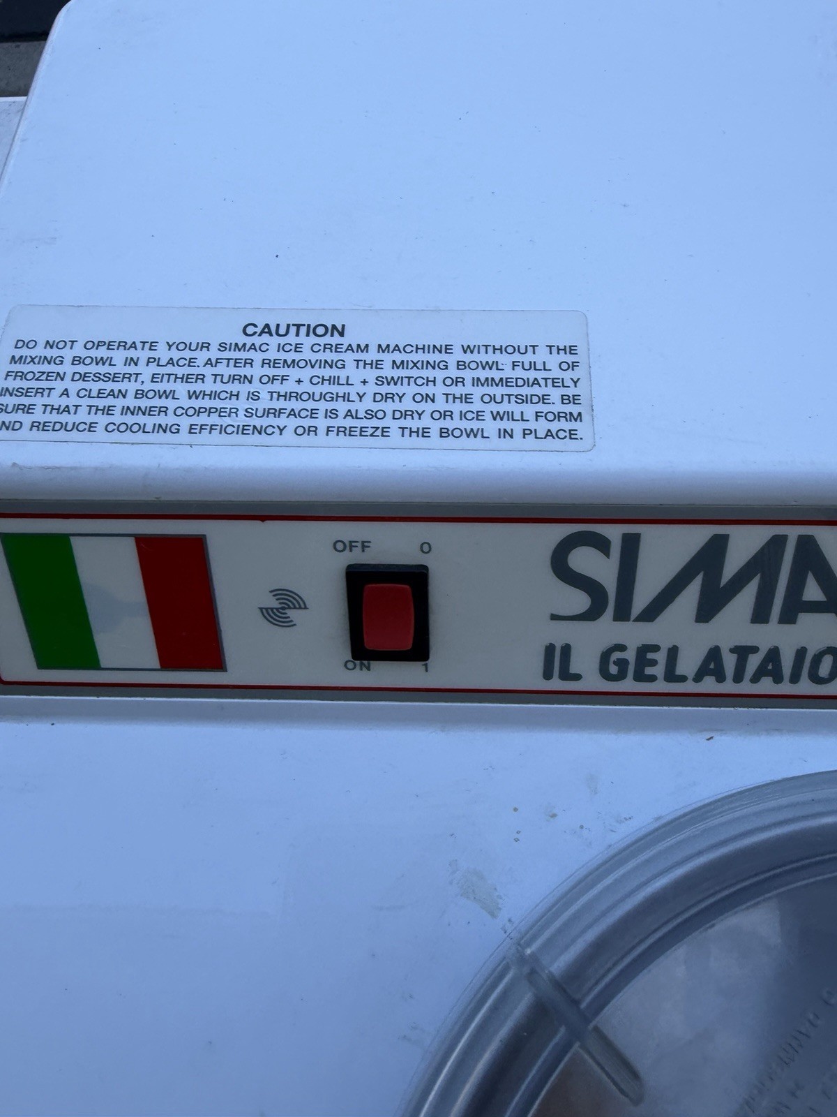 Vintage SIMAC Il Gelataio Magnum Ice Cream Gelato Maker Tested Working Italy