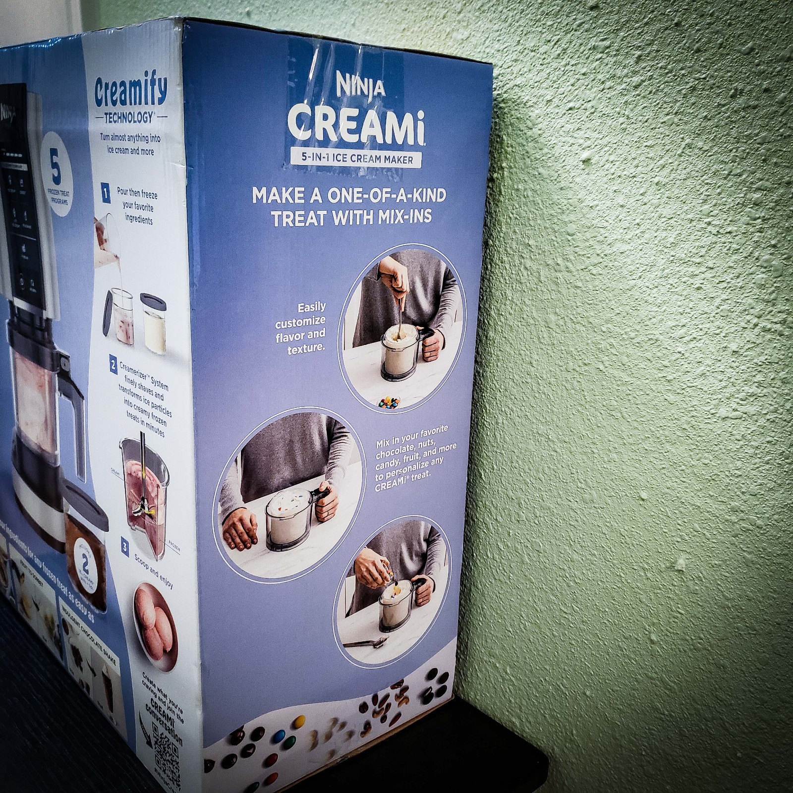 Ninja CREAMi Ice Cream Maker 5-in-1 | Homemade Sorbet, Gelato, Milkshakes