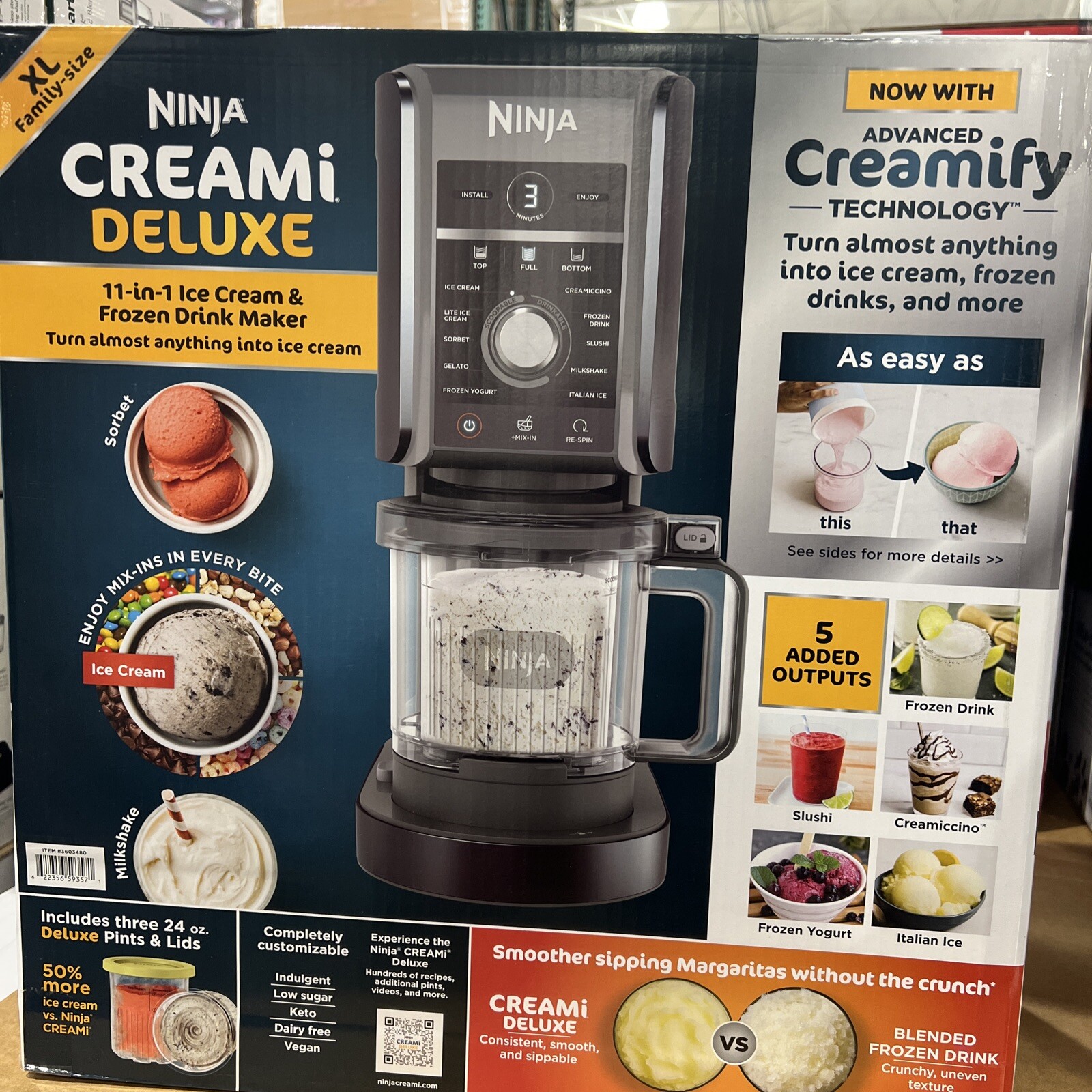 Ninja CREAMi Deluxe 11-in-1 Ice Cream and Frozen Treat Maker – CN501CO