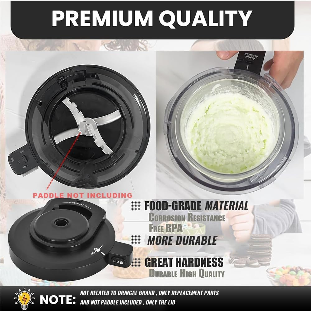 For Ninnja Creami Ice Cream Maker Outer Bowl Lid – Replacement Lid Compatible wi