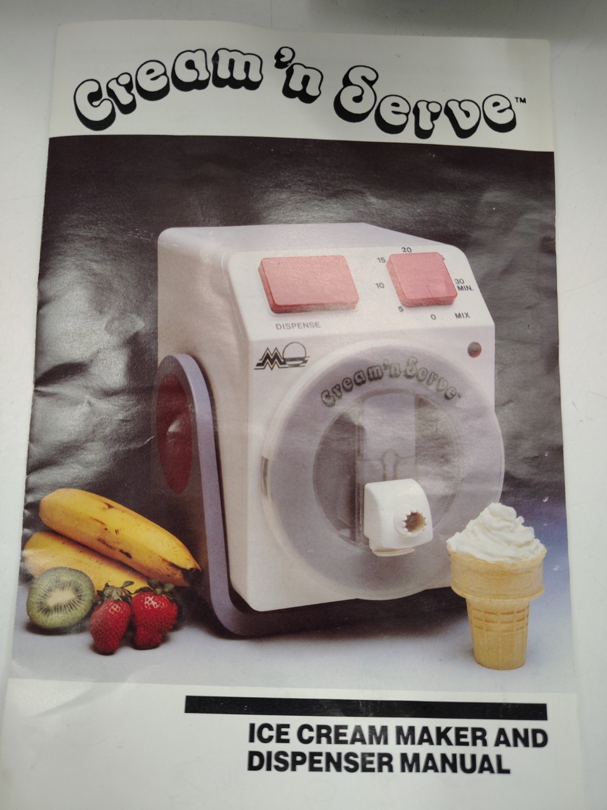 Vintage Cream N Serve Soft Ice Cream Maker & Dispenser Gelatiera C528206