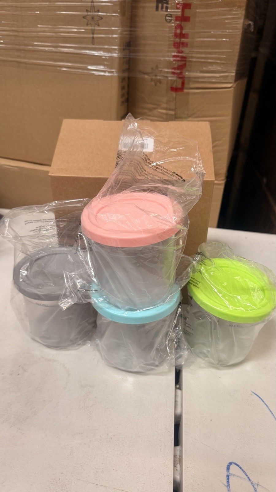 16oz Creami Pint Containers,Creami Pints and Lids 4 Pack Ice Cream Containers