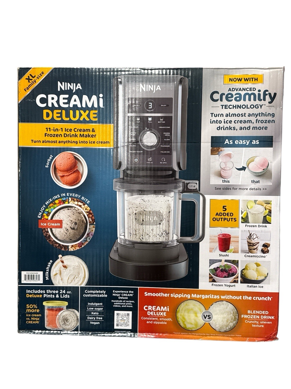 Ninja CREAMi Deluxe 11-in-1 Ice Cream and Frozen Treat Maker XL Size