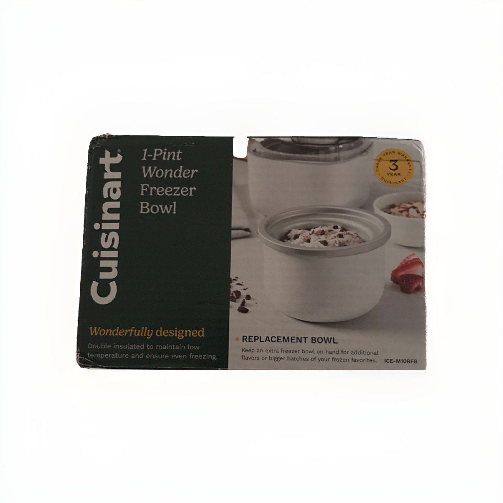 Cuisinart ICE-M10RFB 1-Pint Silver Double Insulated Freezer Bowl