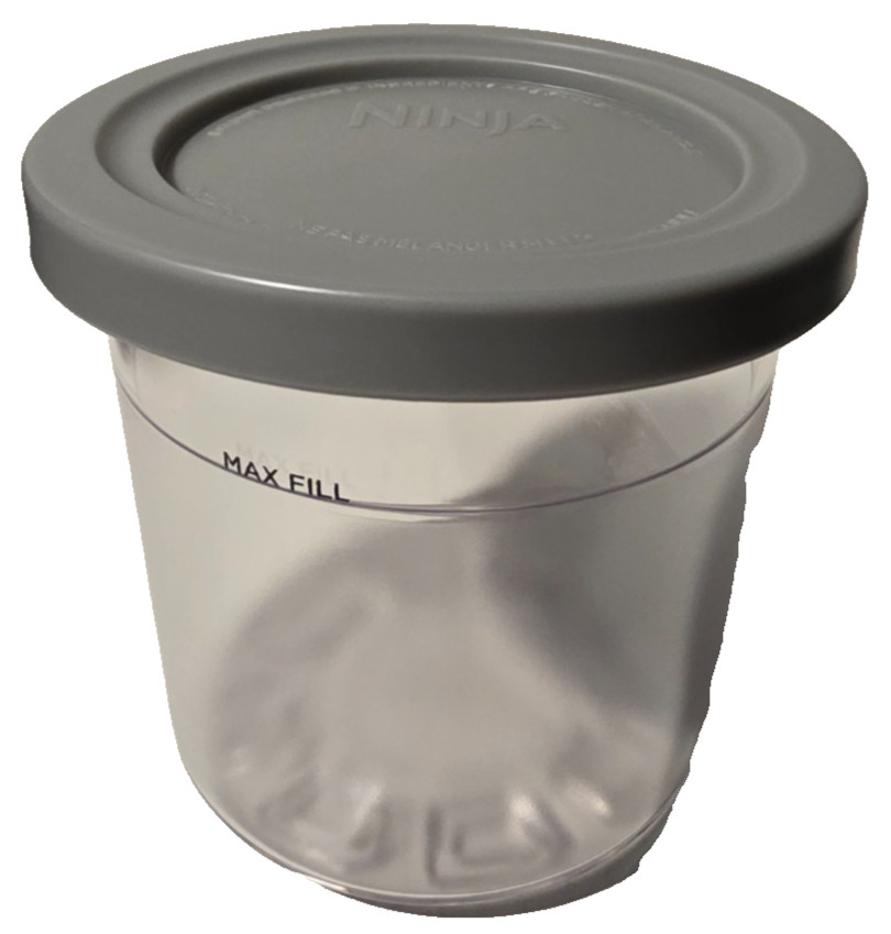 Ninja Creami Breeze Replacement Pint With Gray Lids NC200 & NC100 series Cups