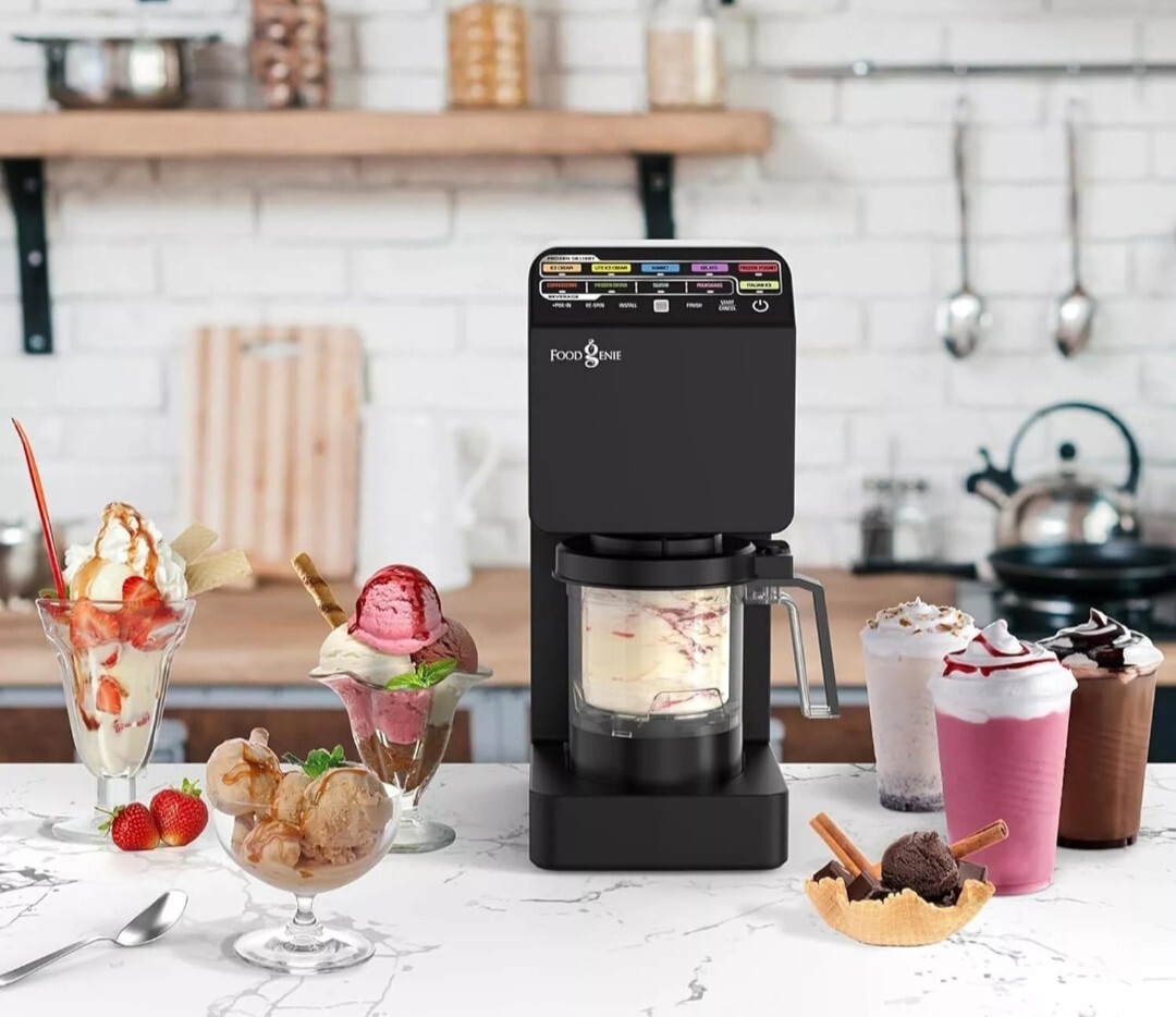 Food Genie: Dessert Station – Black – 11-In-1 Ice Cream & Frozen Treat Maker