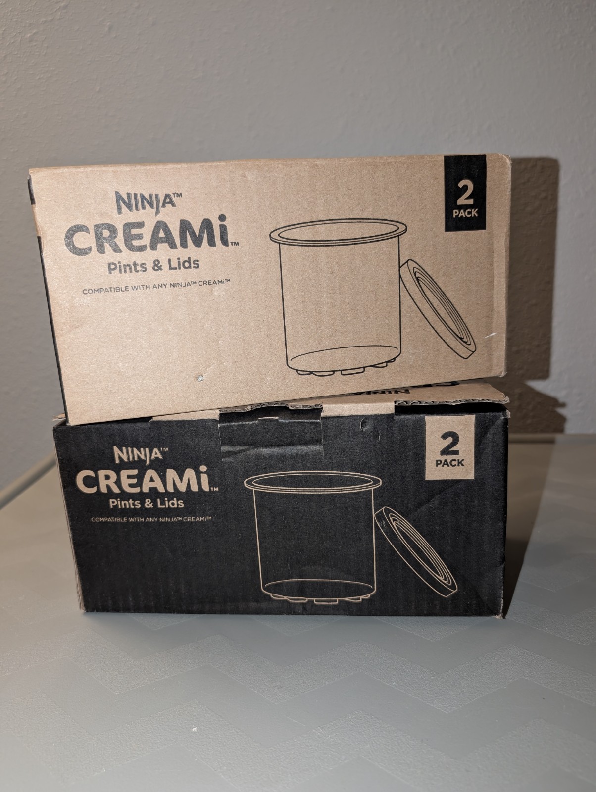 Ninja Creamy 2 Pack Pints and Lids Set Of 2 (4 Total Pints NEW SEALED)