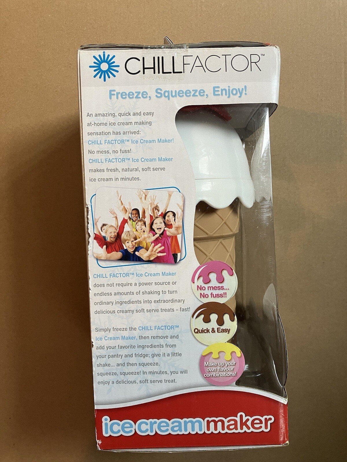 Chill Factor Ice Cream Maker ~ Freeze Squeeze Enjoy