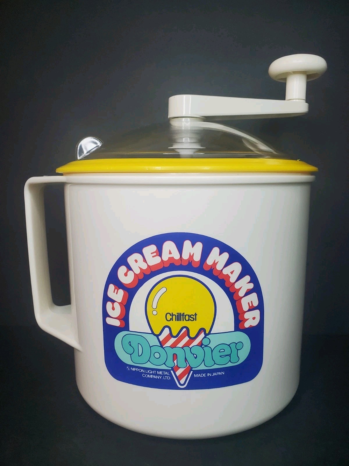Vtg Donvier Chillfast Ice Cream Maker 1qt Japan Hand Crank “Something New” CLEAN