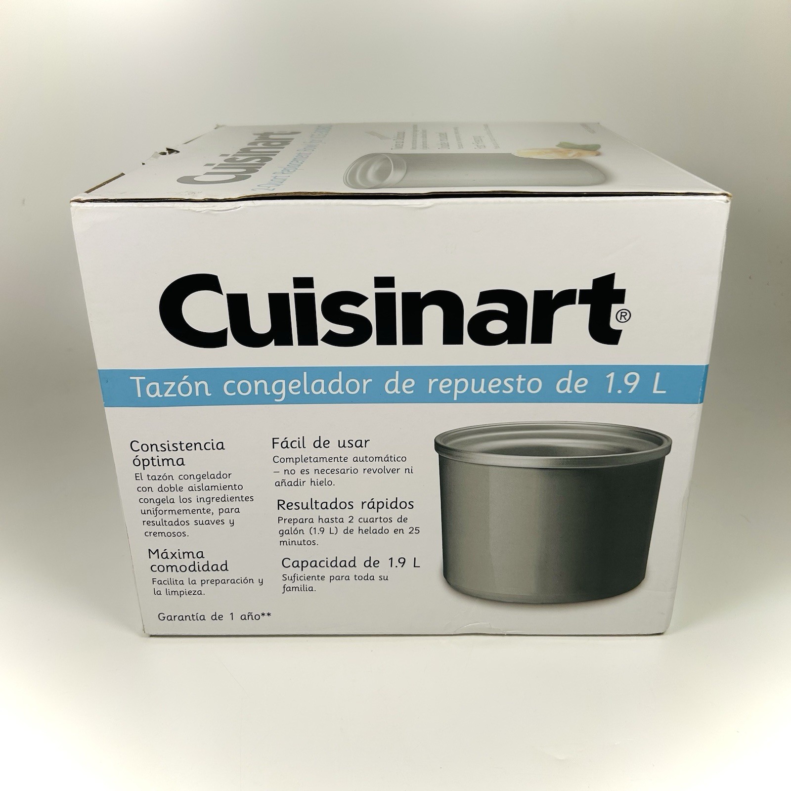 Cuisinart ICE-30RFB 2QT Replacement Freezer Bowl ICE-30BC Ice Cream Yogurt Maker