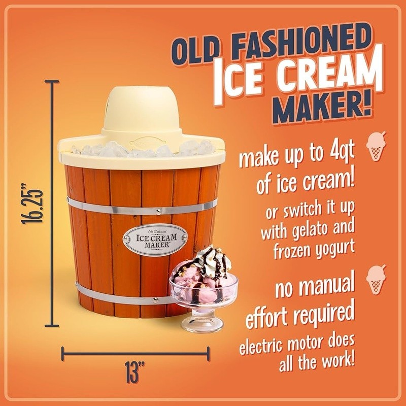 Homemade Ice Cream Maker Machine Gelato Frozen Yogurt Quick Easy 20 Min Churn US
