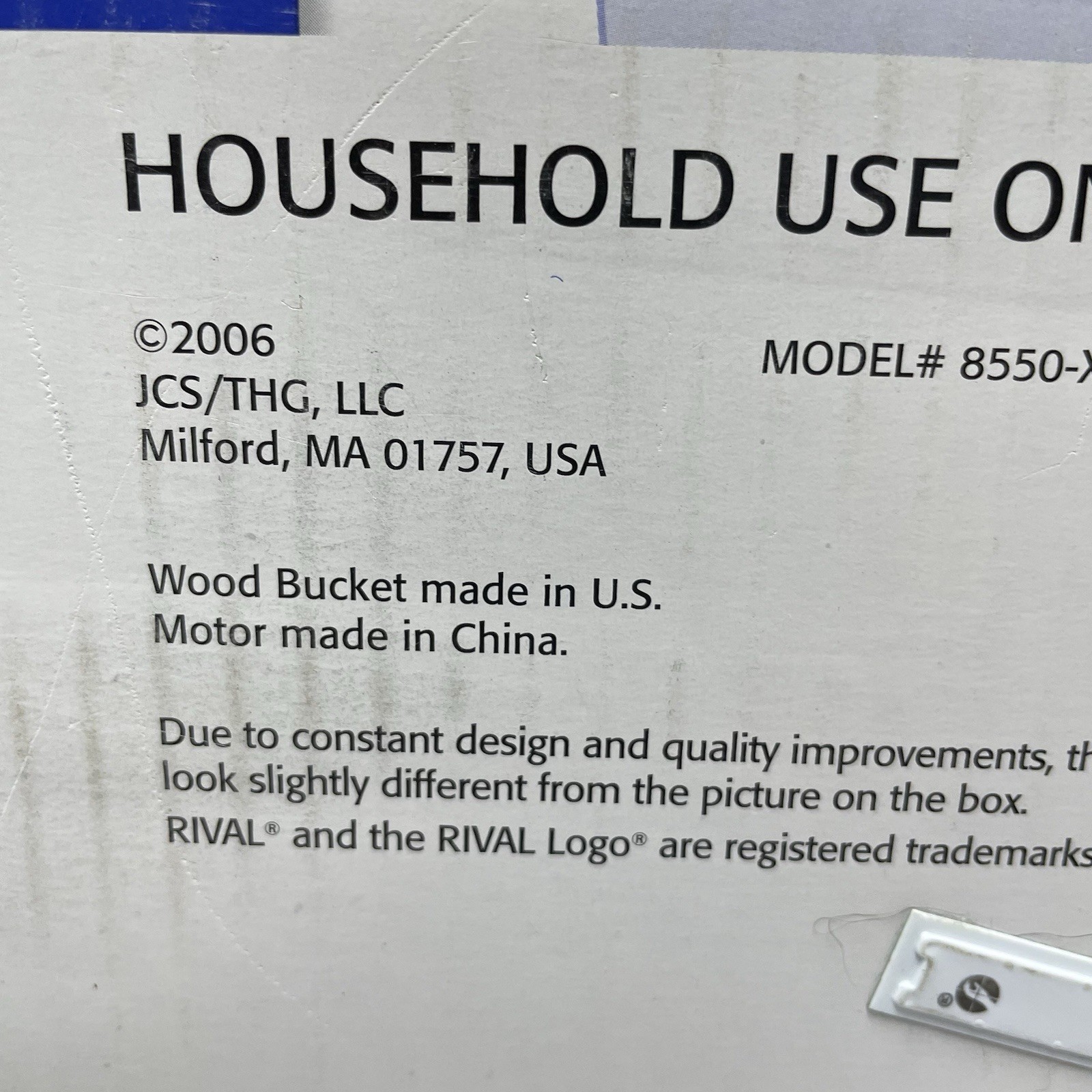 Rival Ice Cream Maker Select 8550 X 5 QT 40 Servings Machine Wood Bucket
