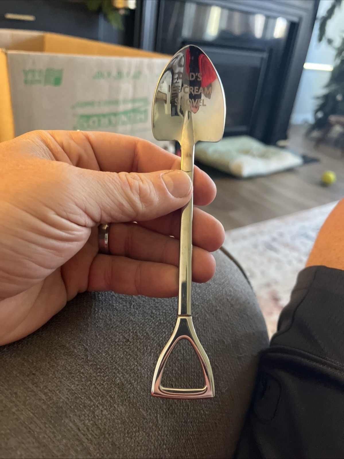 Dad’s Ice Cream Shovel, Silver, Stainless Steel, 1 Spoon, Food-safe, Silver