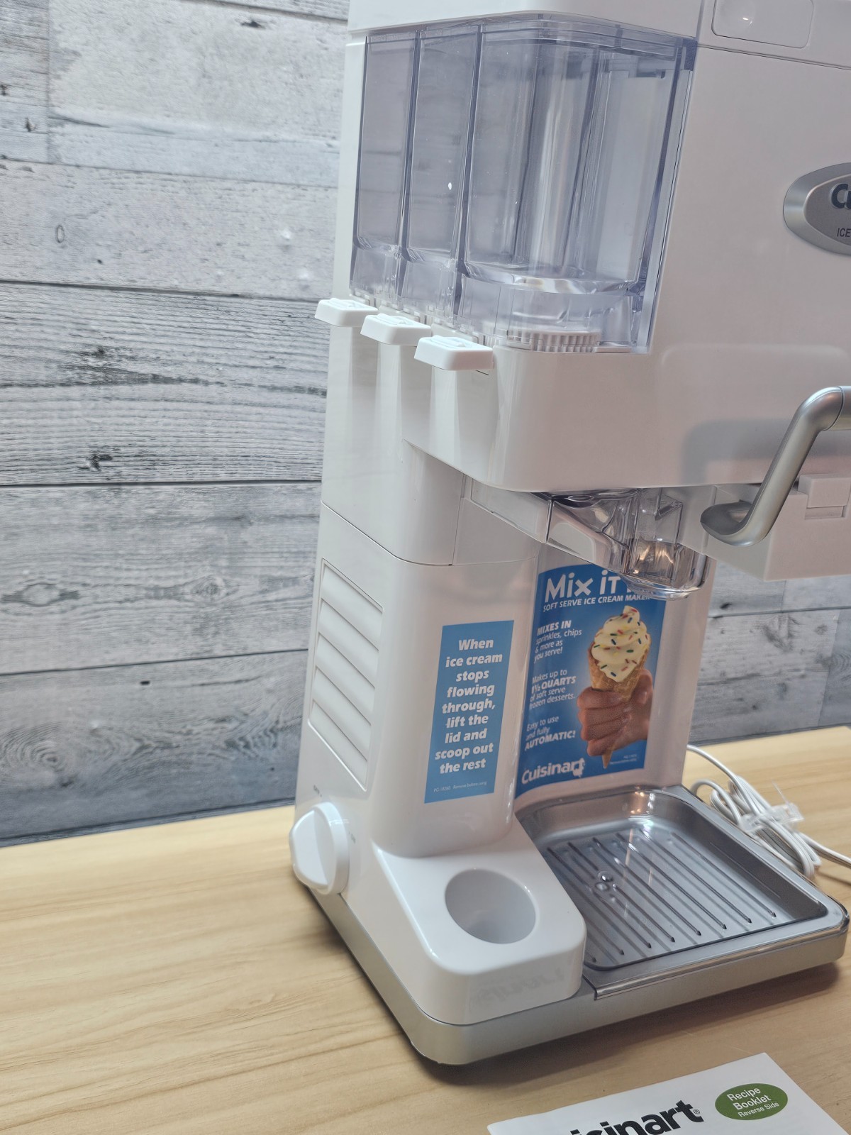 CUISINART MIX IT IN SOFT SERVE ICE CREAM MAKER – ICE-45 – USED ONCE