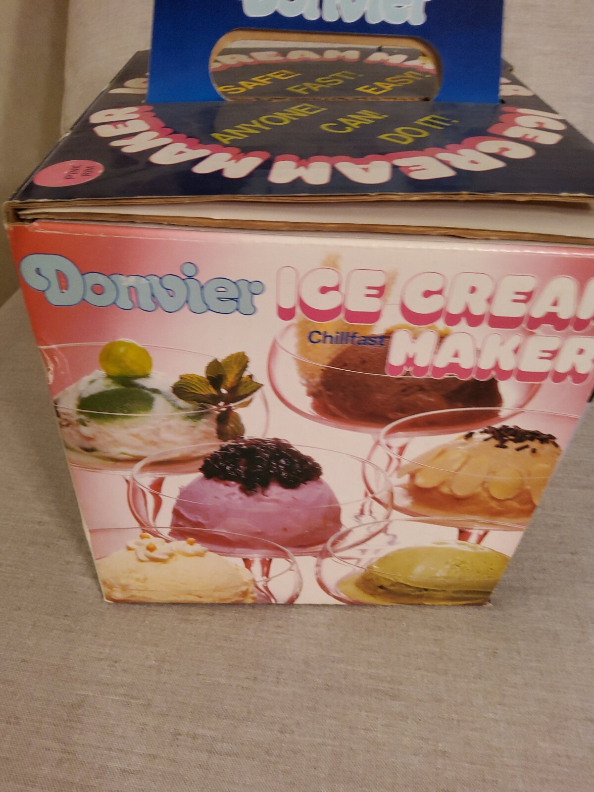 VINTAGE Donvier Chillfast Ice Cream Maker 2 Pint – NEW IN BOX NOS BLUE JAPAN A2