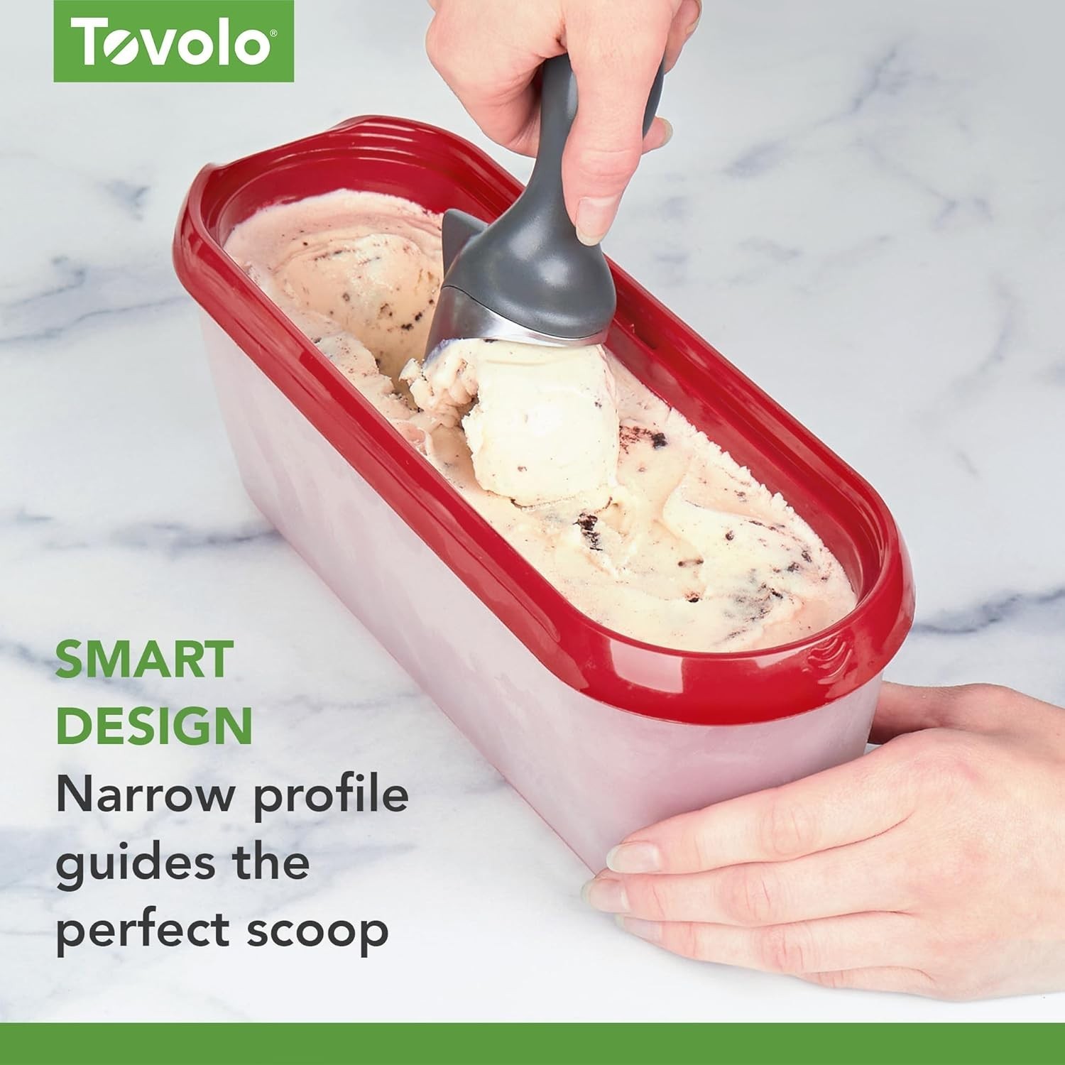 Tovolo Glide-A-Scoop 1.5 Qt Ice Cream Container Tub BPA Free Freezer Safe