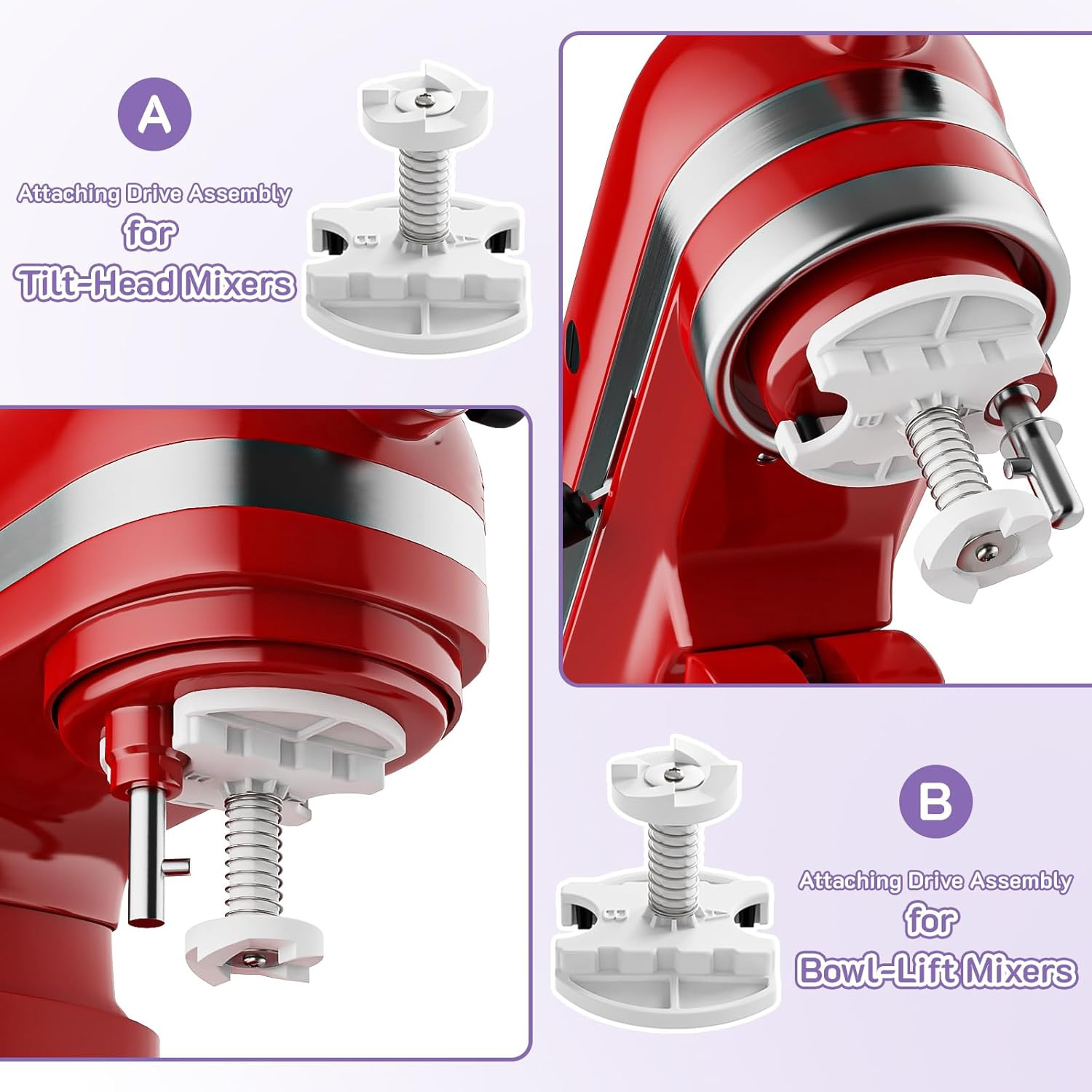 Ice Cream Maker Attachment for Kitchenaid Stand Mixer, Fits 4.5Qt and Larger Kit