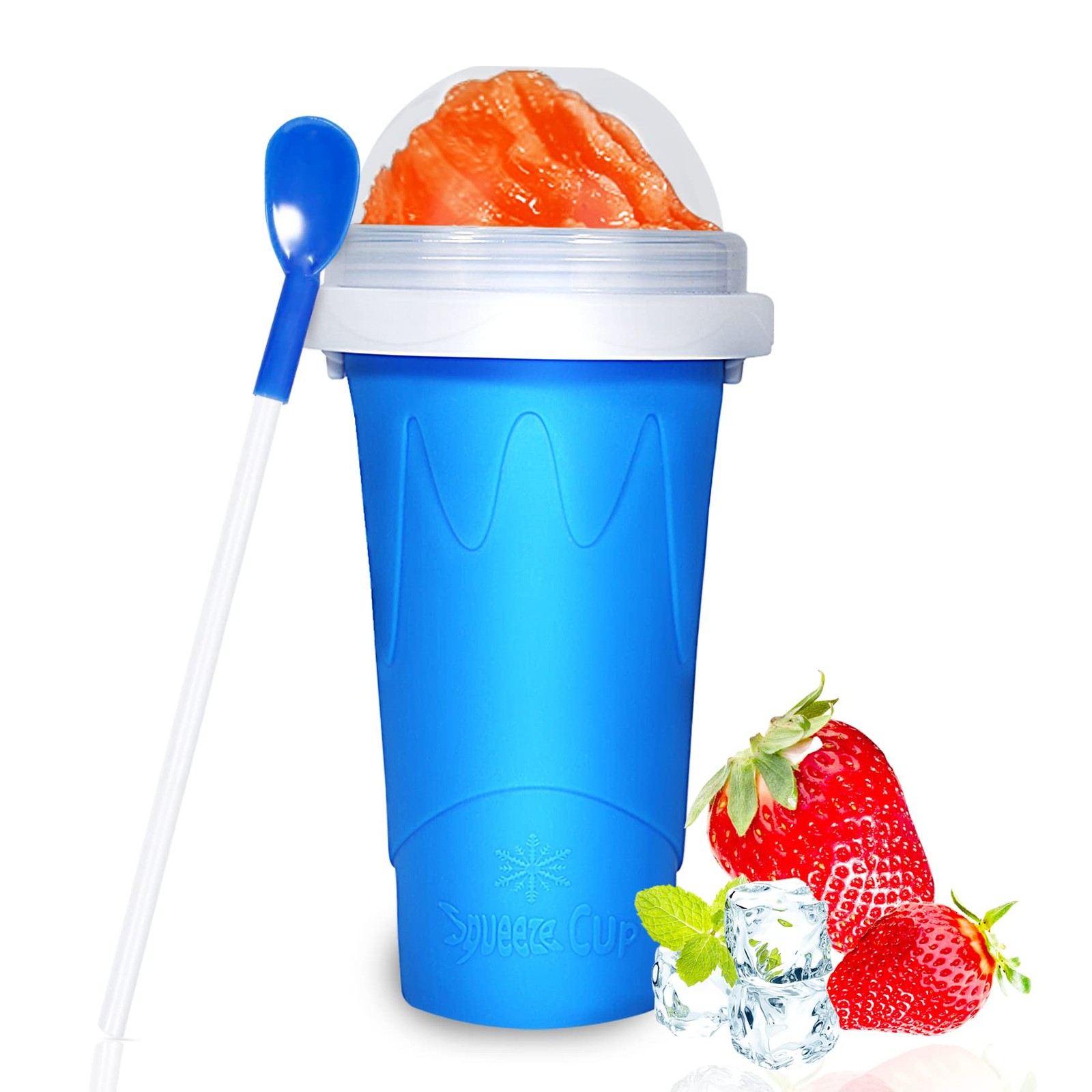 Color Land Slushy Cup, TIK TOK Slushie Maker Cup Frozen 7.1 Ounces, Blue