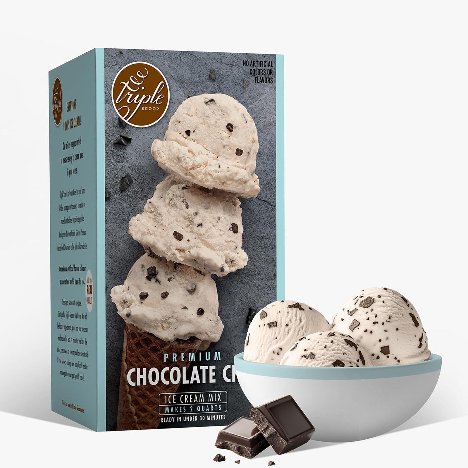 Triple Scoop – Premium Vanilla Choc Chip Ice Cream Mix For 1 Pack
