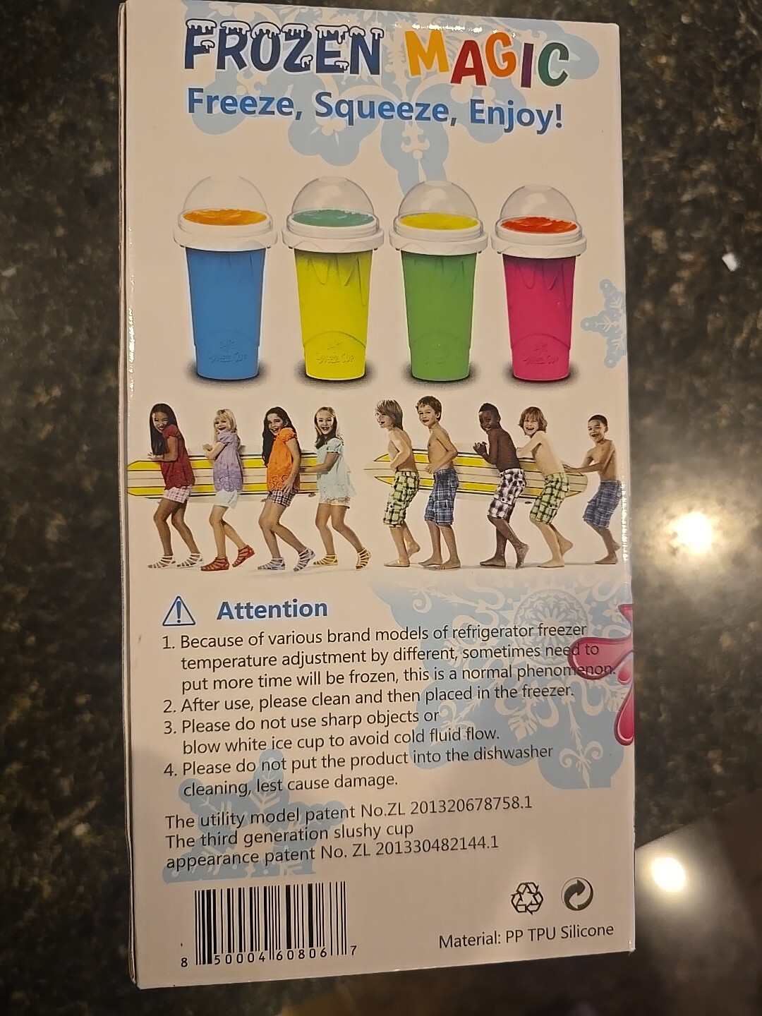 New FROZEN MAGIC Squeeze Cup Green Easy To Make, No Mess, Free Shipping!